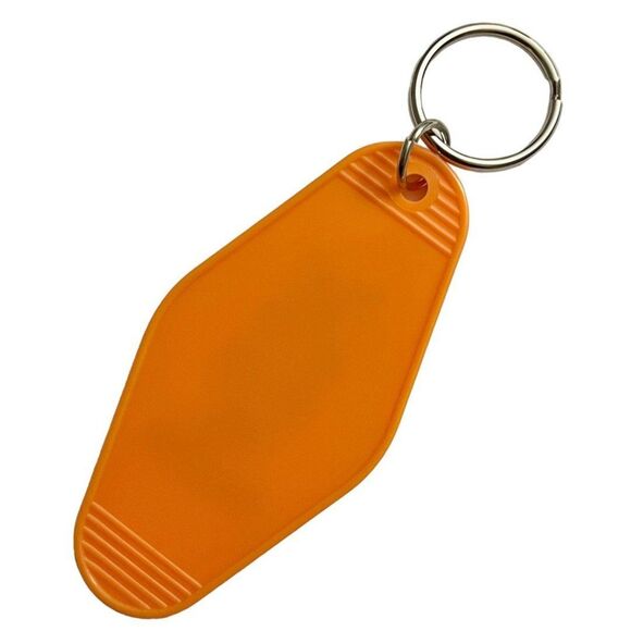 Orange Motel Room Keychain Holographic print says “hot girls don’t hit curbs” - Picture 6 of 7